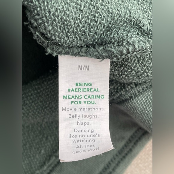 Aerie Beach Weekend Oversized Hoodie In Army / Olive Green Size M - Picture 8 of 11